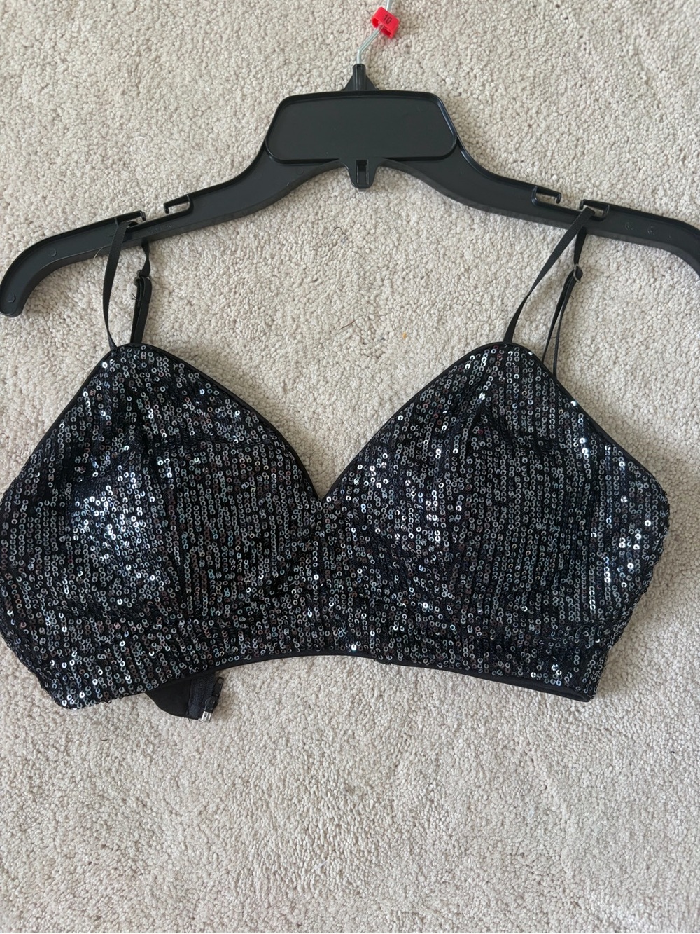 privy Black Thin-Strap Bralette